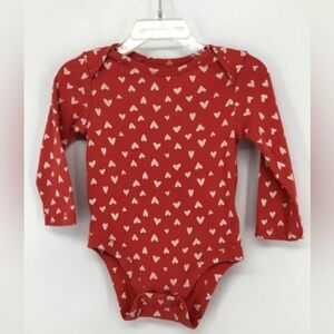 Old Navy Long Red Onesie size‎ 0-3 months